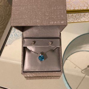 Zales New in box turquoise necklace and earring set
